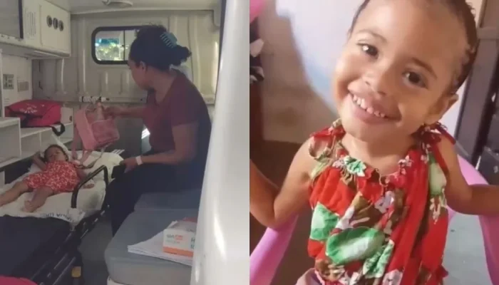 Thayane, menina de 2 anos, recebe alta após vencer pneumonia em Parnaíba
