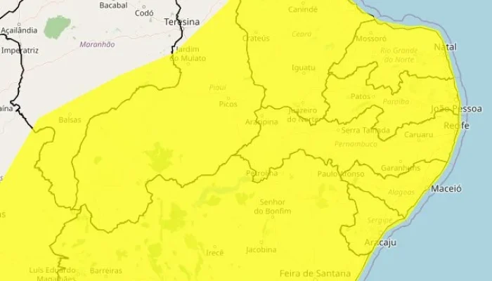 Inmet alerta para vendaval e baixa umidade do ar no Piauí