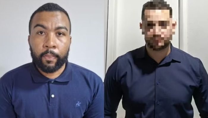 Arnaldo Pereira da Silva Filho e o outro suspeito preso (Foto: Polícia Civil do Piauí)