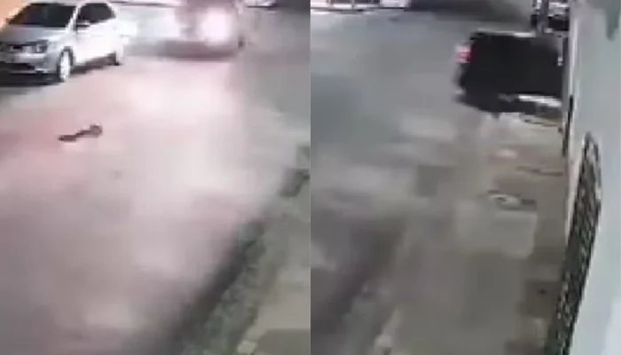 Motorista descontrolado invade garagem de residência em Floriano