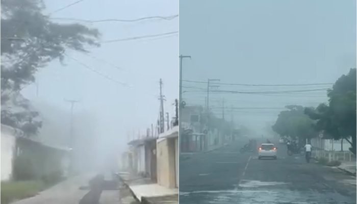 Neblina é registrada em todas as zonas de Teresina. (Foto: montagem)
