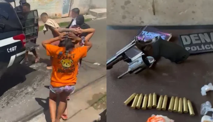 Operação na zona Sul de Teresina resulta em prisão de grávida e três suspeitos com drogas e arma