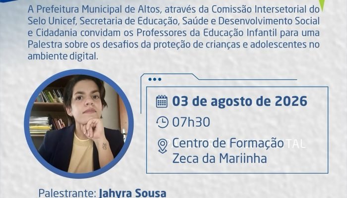 Palestra sobre proteção de crianças e adolescentes no ambiente digital acontece em Altos