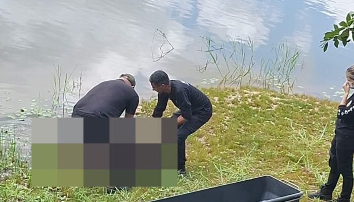 Corpo de homem é encontrado boiando em lagoa na zona Norte em Teresina (Foto: PM)